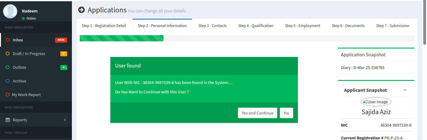 Application Steps - View 1